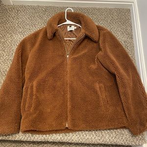 Topman Mens Sherpa Jacket - Brown